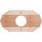 Ekena Millwork Chrysler Wood Fretwork Pierced Ceiling Medallion, Cherry, 38"W x 19"H x 10"ID x 1/4"T CMWP38X19X0250CSCH - alternate 1